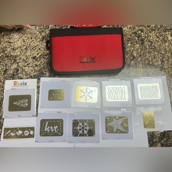 Sizzex simple impressions 25 embossing templates selling as a whole set. - Picture 2 of 2